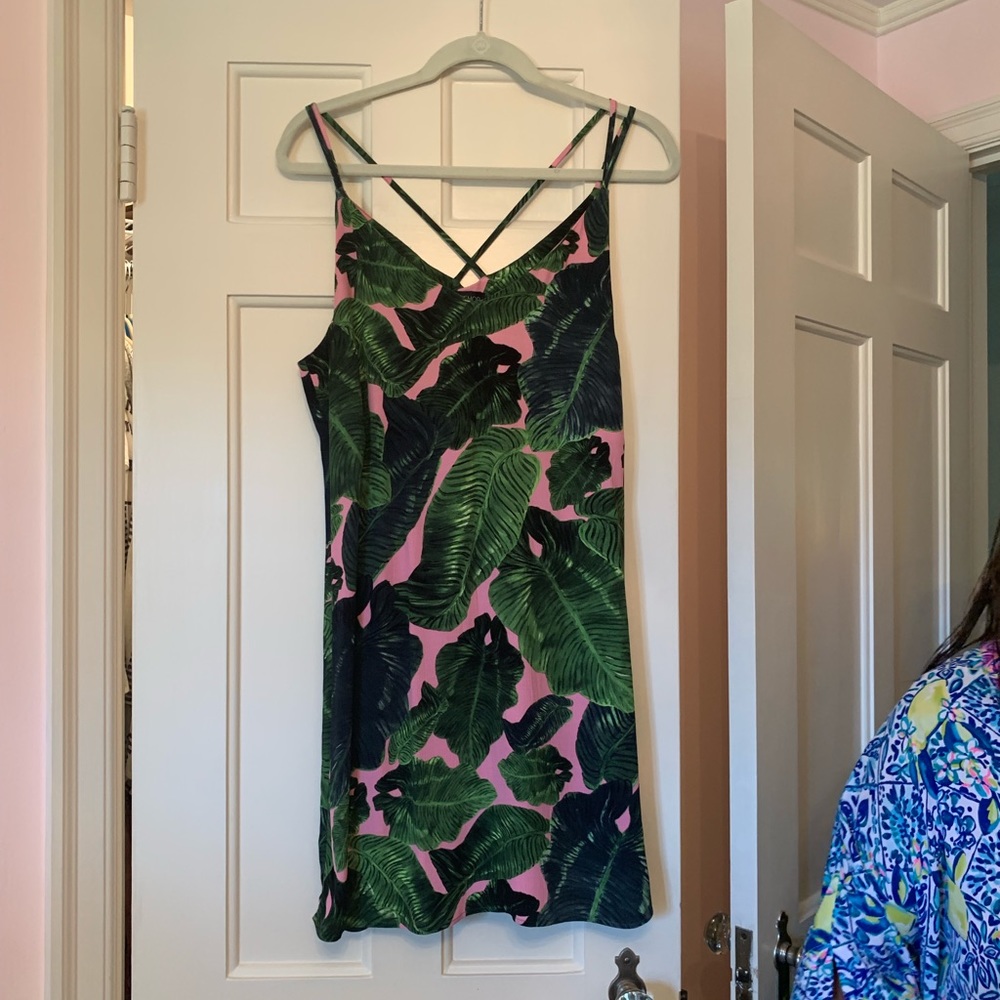 NWOT Topshop Palm Print Dress